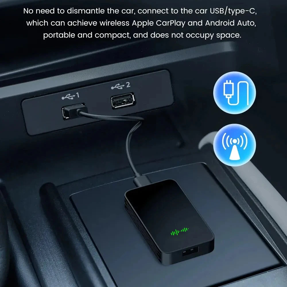 Wireless CarPlay Android Auto Box 4 In 1 Car Adapter - Smarsty