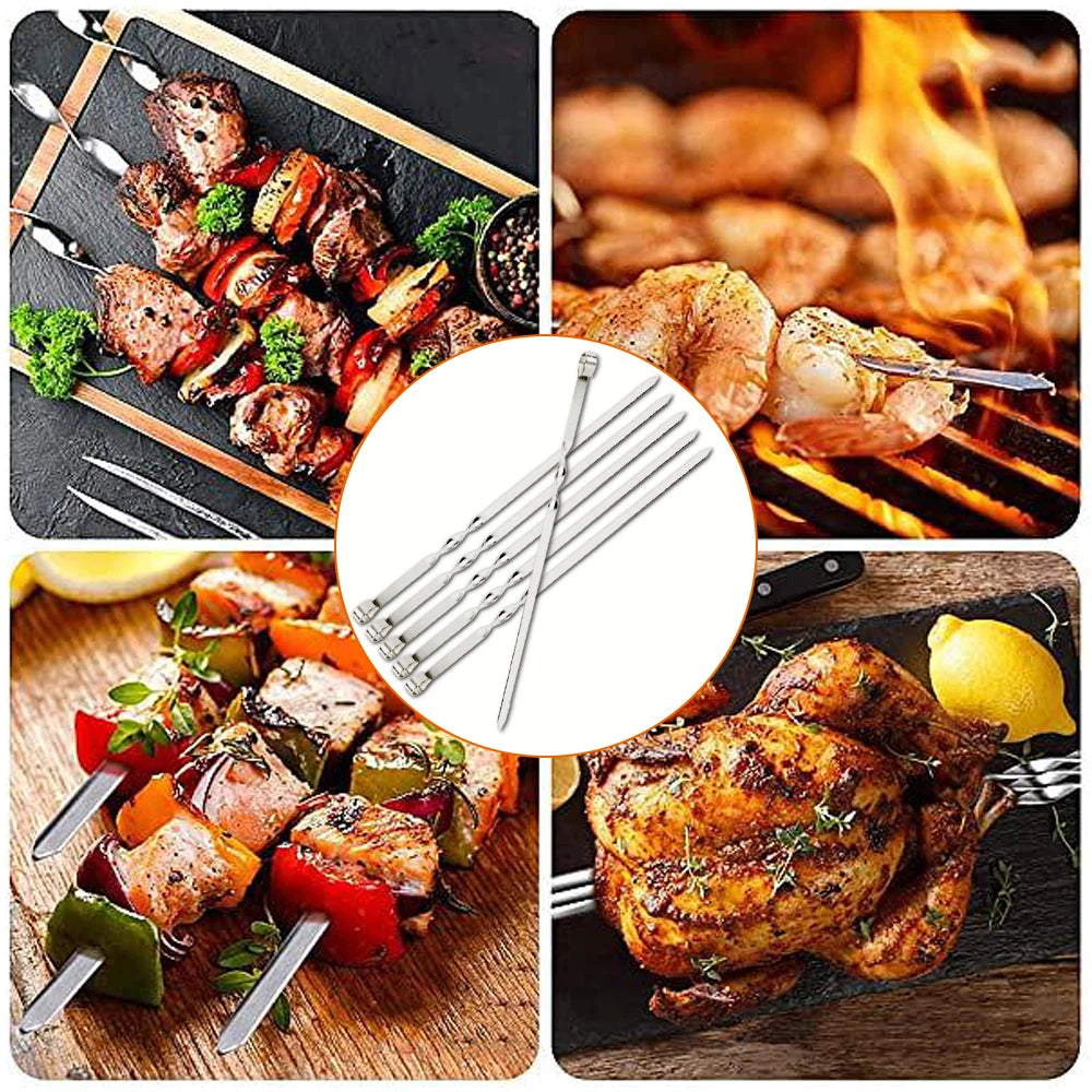 Stainless Steel Barbecue Skewers Set for Easy Cleaning - Smarsty