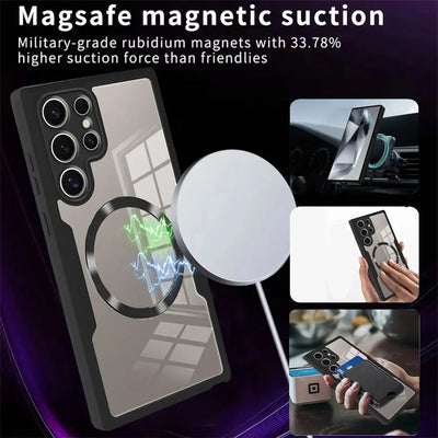 Smarsty 360 Degree Shockproof MagSafe Case Transparent Cover -