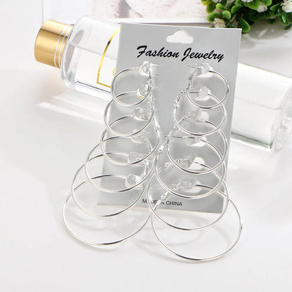 Gold and Silver Hoop Earrings Set for Women - Smarsty