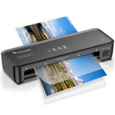 Bonsaii 9-Inch Thermal Laminator with Never Jam Tech for Docs, Posters, Photos - Simple & Convenient for Home, Office, School - Smarsty
