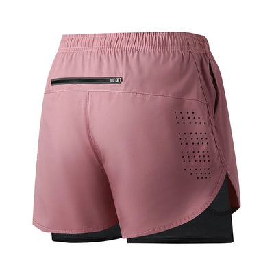 Men's Running Shorts Quick-drying Fitness Black Double Layer Shorts Men New Sport Workout Training Bodybuilding Short Pants - Smarsty