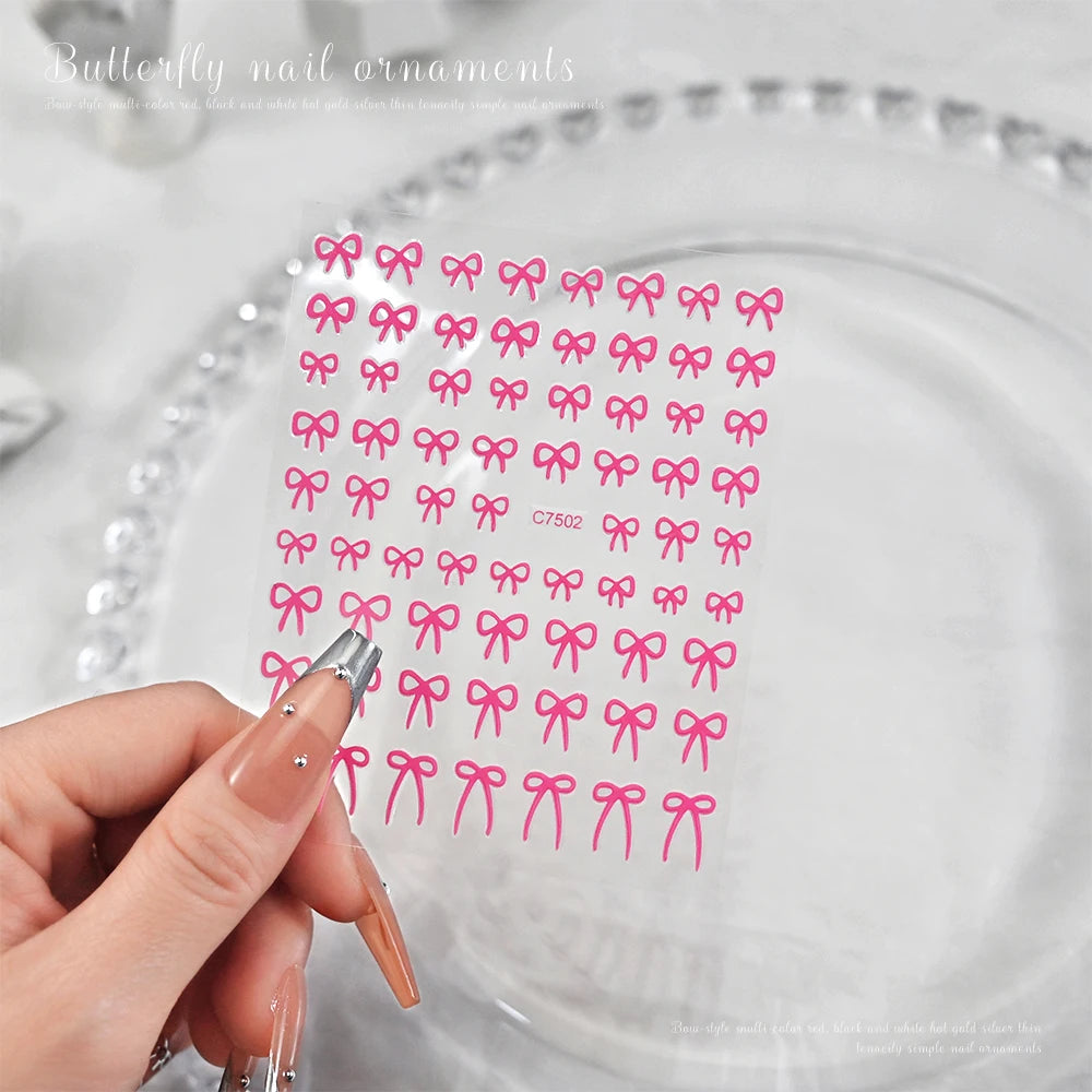 Self-Adhesive 3D Bowknot Nail Stickers for Easy Manicure - Smarsty