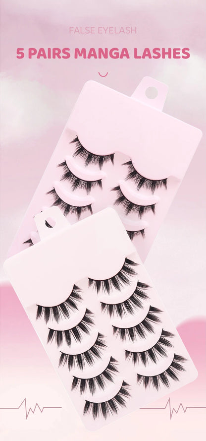 DINGSEN 5 Pairs Soft Natural Long False Eyelashes - Smarsty