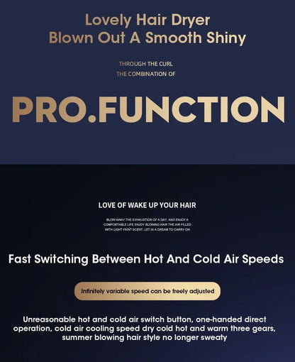 Professional Hair Dryer with Ionic Technology for Fast Drying - Smarsty