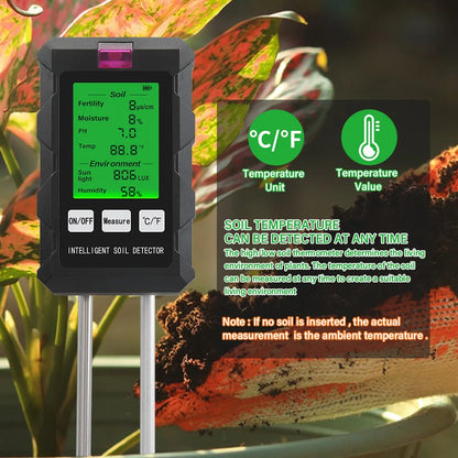 Digital 6 in 1 Soil PH Meter and Tester for Garden Health - Smarsty