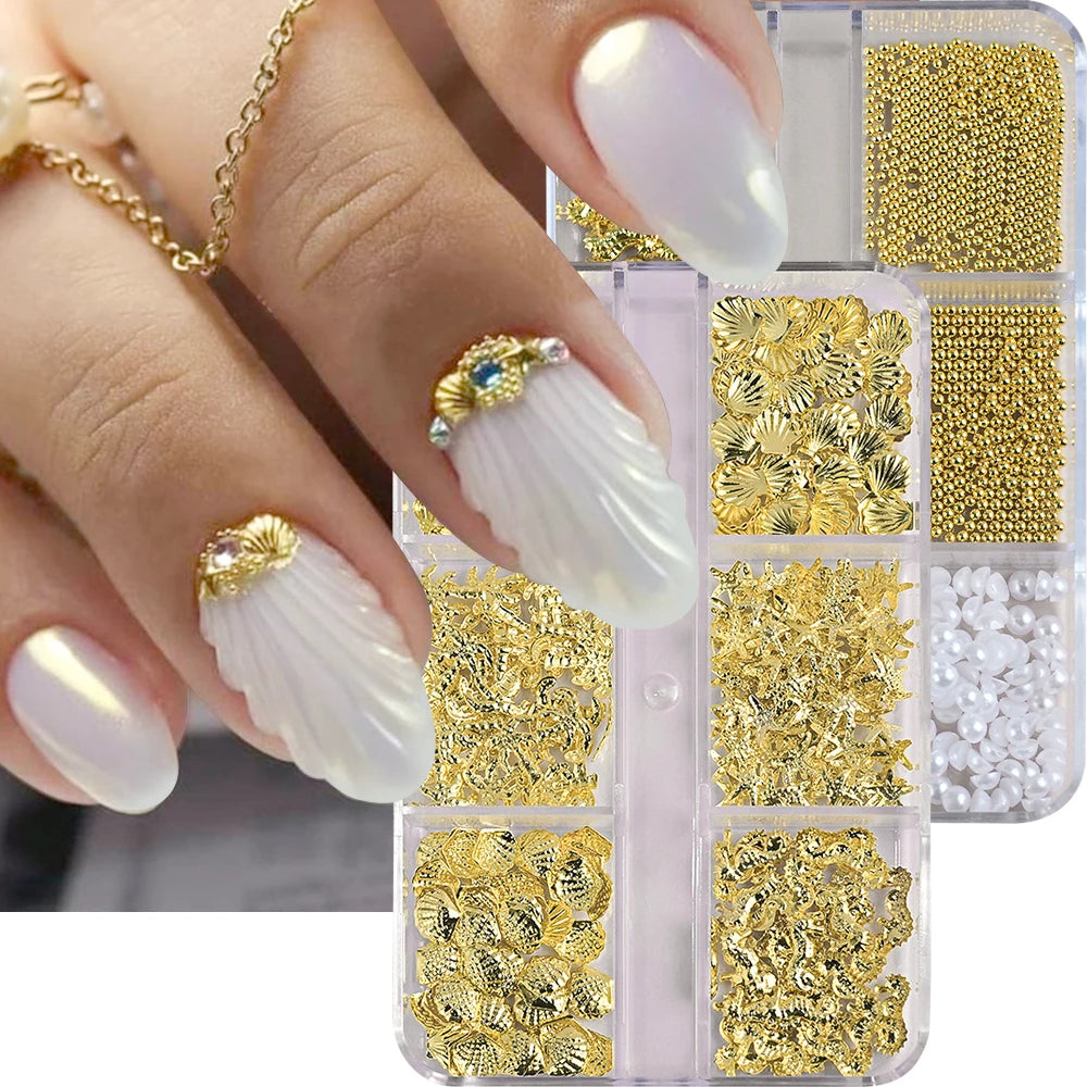 Metal Ocean Nail Art Charms for Stunning Manicures - Smarsty