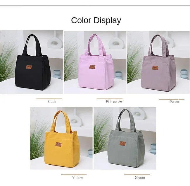 Large Capacity Insulated Lunch Bag With Sturdy Top Handle - Smarsty