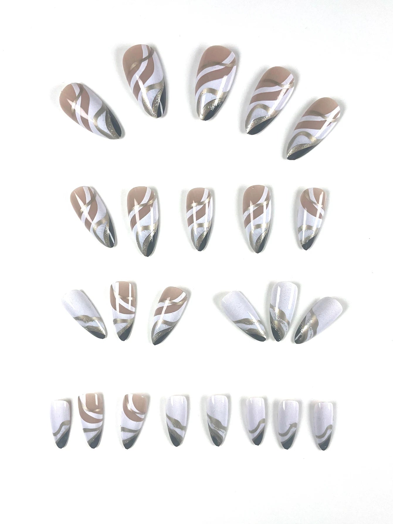 24 Piece Long French Minimalist Color Matching Nails Set - Smarsty