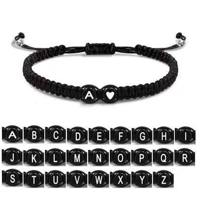 Handmade Adjustable Heart Initial Bracelets for Friendship - Smarsty
