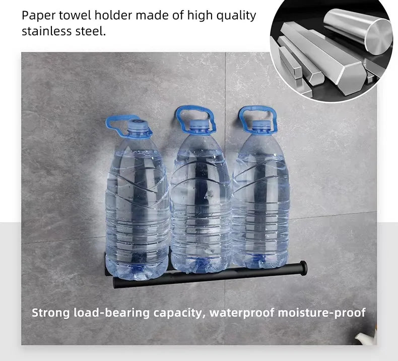 Adhesive Stainless Steel Paper Towel Holder for Easy Storage - Smarsty