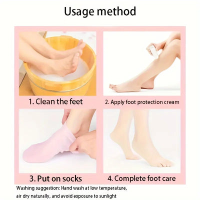 Moisturizing Silicone Gel Socks for Cracked Feet Care - Smarsty