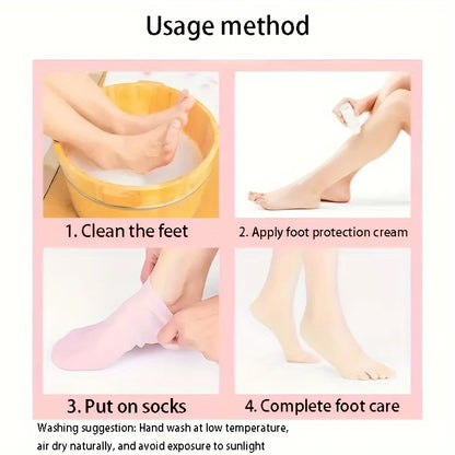 Moisturizing Silicone Gel Socks for Cracked Feet Care - Smarsty