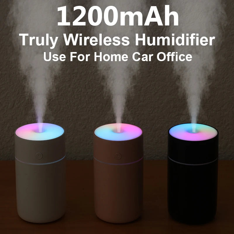 Colorful Portable USB Air Humidifier With Aromatherapy Feature - Smarsty