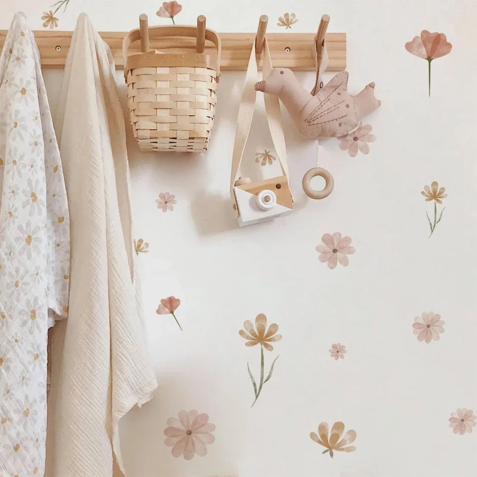 Boho Flowers Wall Stickers for Kids Room Décor - Smarsty