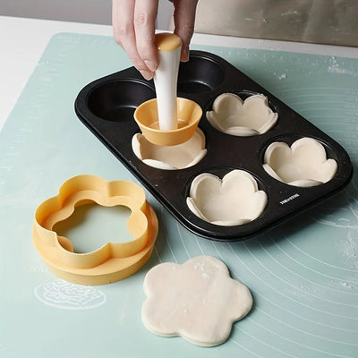 Flower Shaped Pastry Dough Tamper Set for Baking - Smarsty