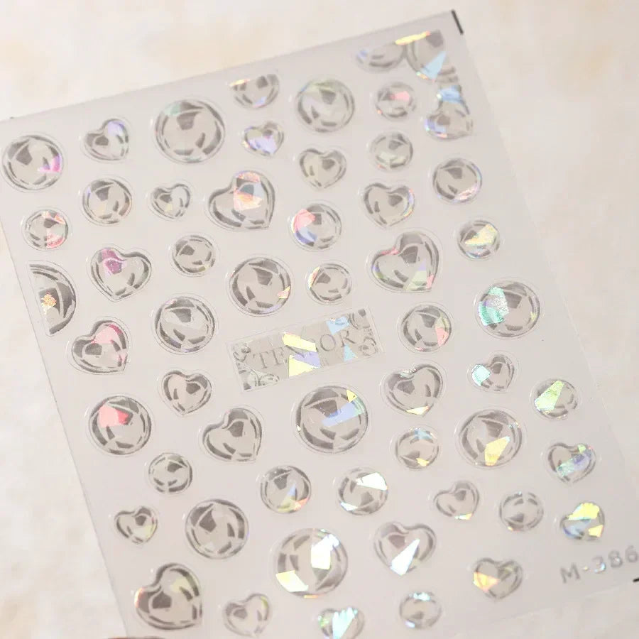 5D Summer Beach Nail Stickers with Shiny Sea Designs - Smarsty
