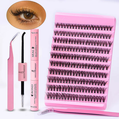 DIY Eyelash Extension Kit with 200pcs D Curl Clusters - Smarsty