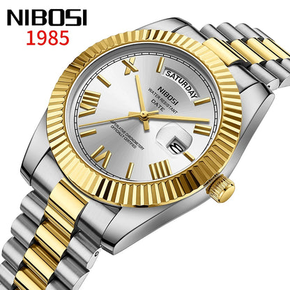 NIBOSI Luxury Stainless Steel Quartz Watch for Men - Smarsty