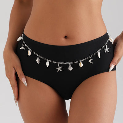 Bohemian Summer Beach Shell Waist Chain Jewelry - Smarsty
