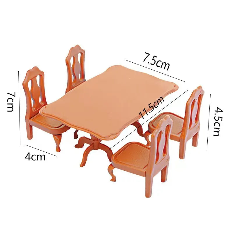 Original Toys Miniature Items Furniture Family Toys Dollhouse LivingRoom Bathroom Kitchen Set Pretend Creative Ideas Kids Toys by Smarsty