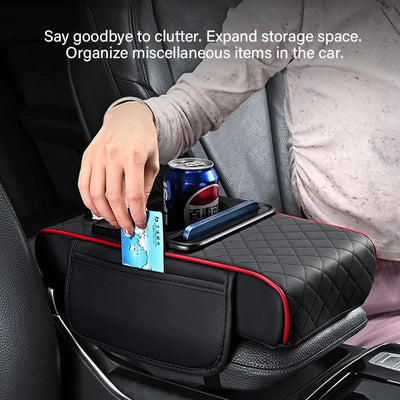 Auto Center Console Armrest Cushion With 2 Cup Holder Armrest Heightening Pad Auto Amrest Pillow Cover Pad for All Seasons - Smarsty