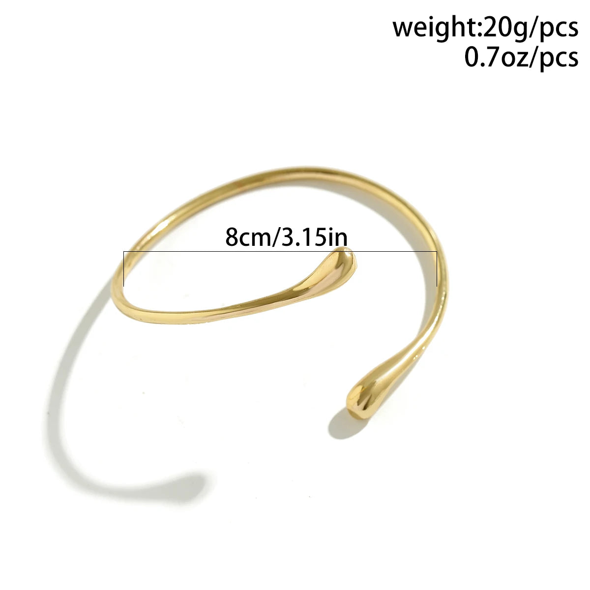 Vintage Water Drop Open Cuff Bracelet for Women - Smarsty