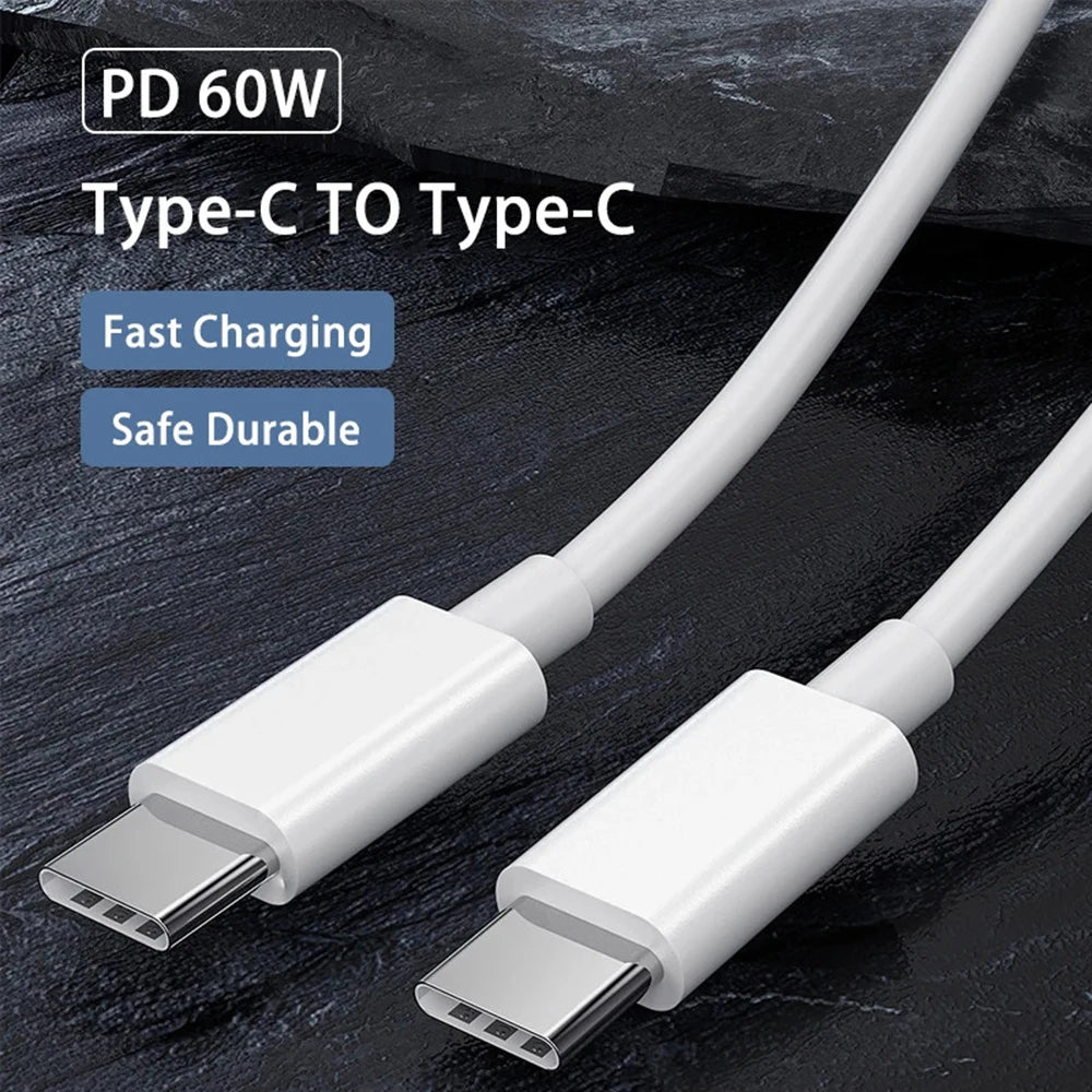 Fast Charging USB C to USB C Cable 60W Data Sync - Smarsty