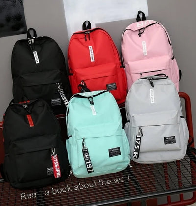Fashion trend backpack backpack for men and women junior high school high school student bag large capacity korean version of th - Smarsty