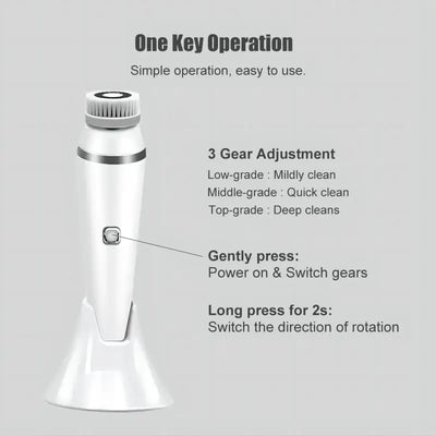 Electric Facial Cleansing Brush with Sonic Technology - Smarsty
