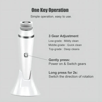 Electric Facial Cleansing Brush with Sonic Technology - Smarsty