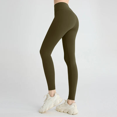 Naked feeling Yoga Leggings Women High Waisted Hip Lifting Fitness Leggings Running Cycling Pants Breathable Sports Leggings - Smarsty