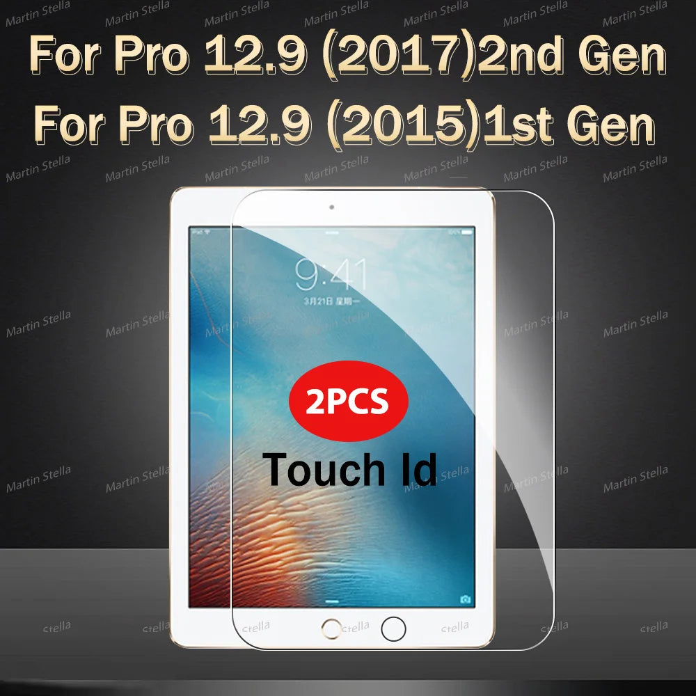 2Pcs Tempered Glass Screen Protector For ipad Pro Air 13 11 2024 M4 M2 Air 5 4 Pro 12.9 11 M3 M5 2025 Film - Smarsty