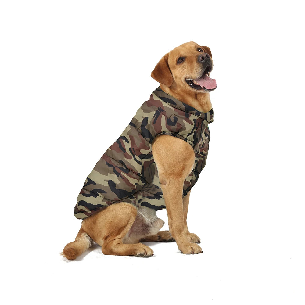 Waterproof Winter Dog Coat with Camouflage Print - Smarsty