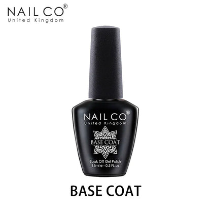NAILCO 15ml Gel Top Coat and Base Coat for Long-Lasting Shine - Smarsty