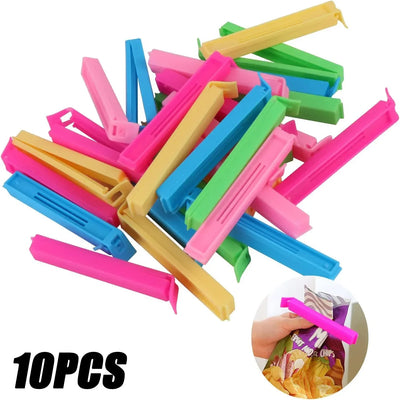 5PCS Portable Kitchen Storage Food Snack Seal Sealing Bag Clips Sealer Clamp Plastic Tool Kitchen Accessories Food Bag Clips by Smarsty