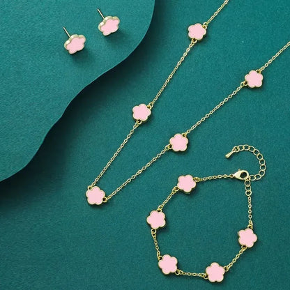 Lucky Five-Petal Flower Jewelry Set for Women - Smarsty