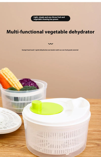 Multifunctional Household Manual Vegetable Dehydrator - Salad Spinner with Fruit, Lettuce Drain Basket | Home Kitchen Gadgets by Smarsty