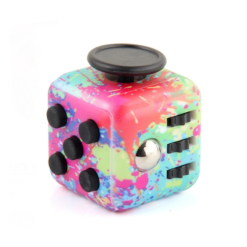 6/12 Sides Cube Decompression Toy Rainbow Stress Relief Autism ADHD OCD Anxiety Sensory Toys Fingertip Desk Toy for Kids Adult by Smarsty