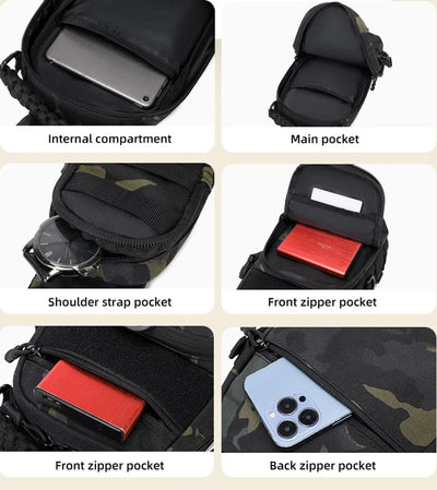 Men's Camping Chest Bag Tactical Sports Shoulder Outdoor Fanny Pack Hiking Climbing Cycling Fishing MOLLE System Sling Bags by Smarsty