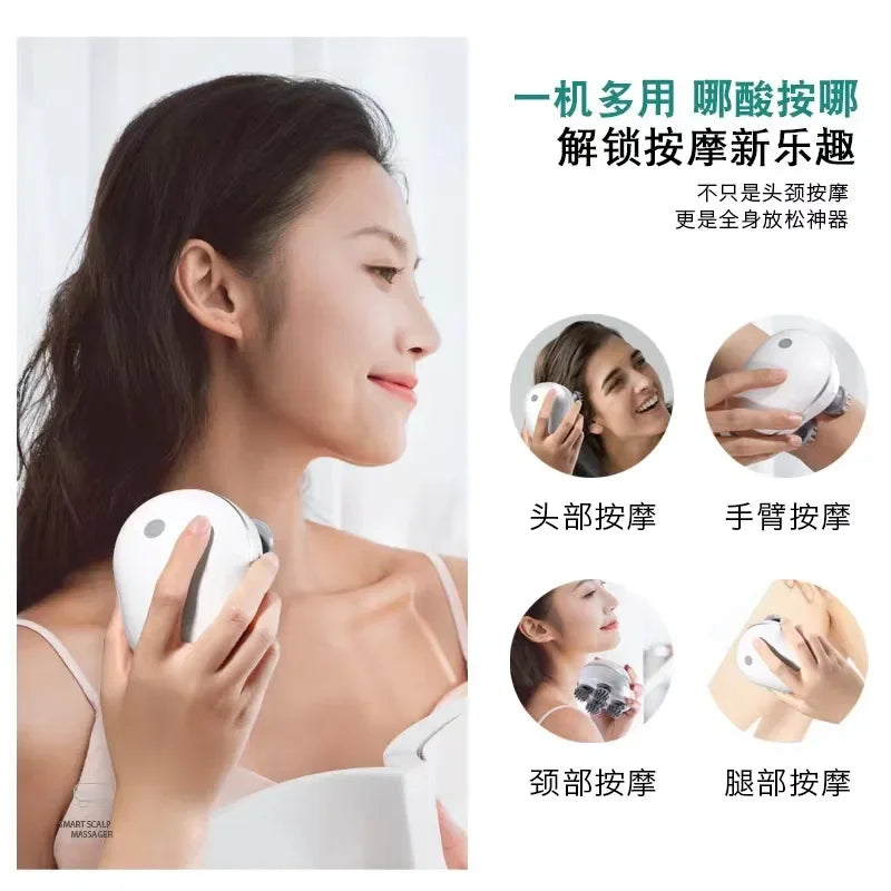 Electric Scalp Massager With Red Light Therapy - Smarsty