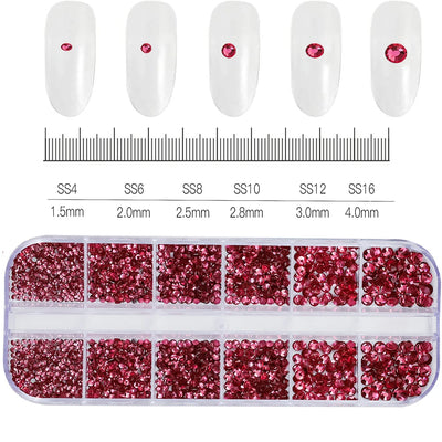 Mixed Nail Rhinestones with Shiny Clear Colors for Stunning Nail Art - Smarsty
