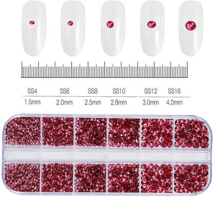 Mixed Nail Rhinestones with Shiny Clear Colors for Stunning Nail Art - Smarsty