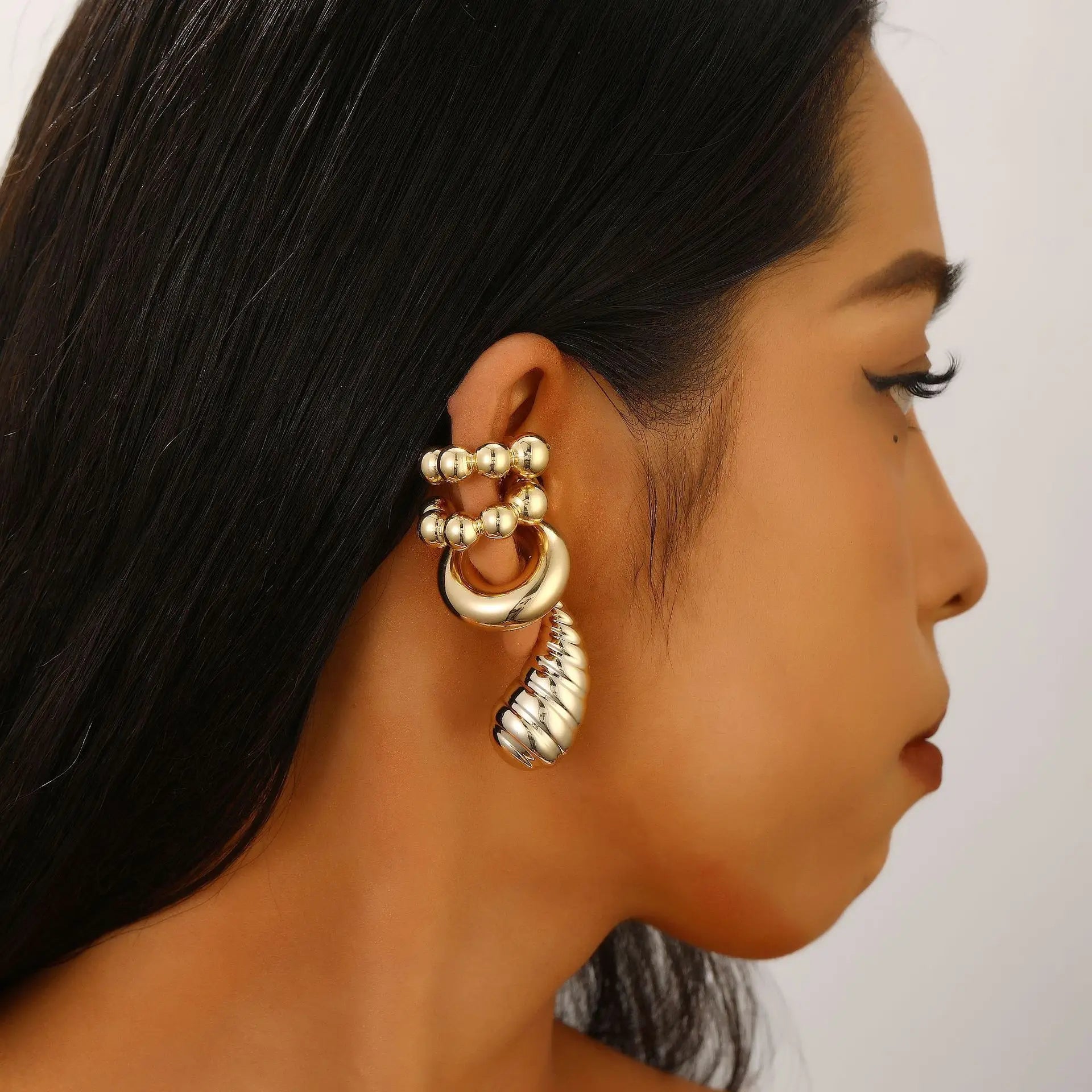 Trendy Vintage Geometric Clip Earrings for No Piercing Style - Smarsty