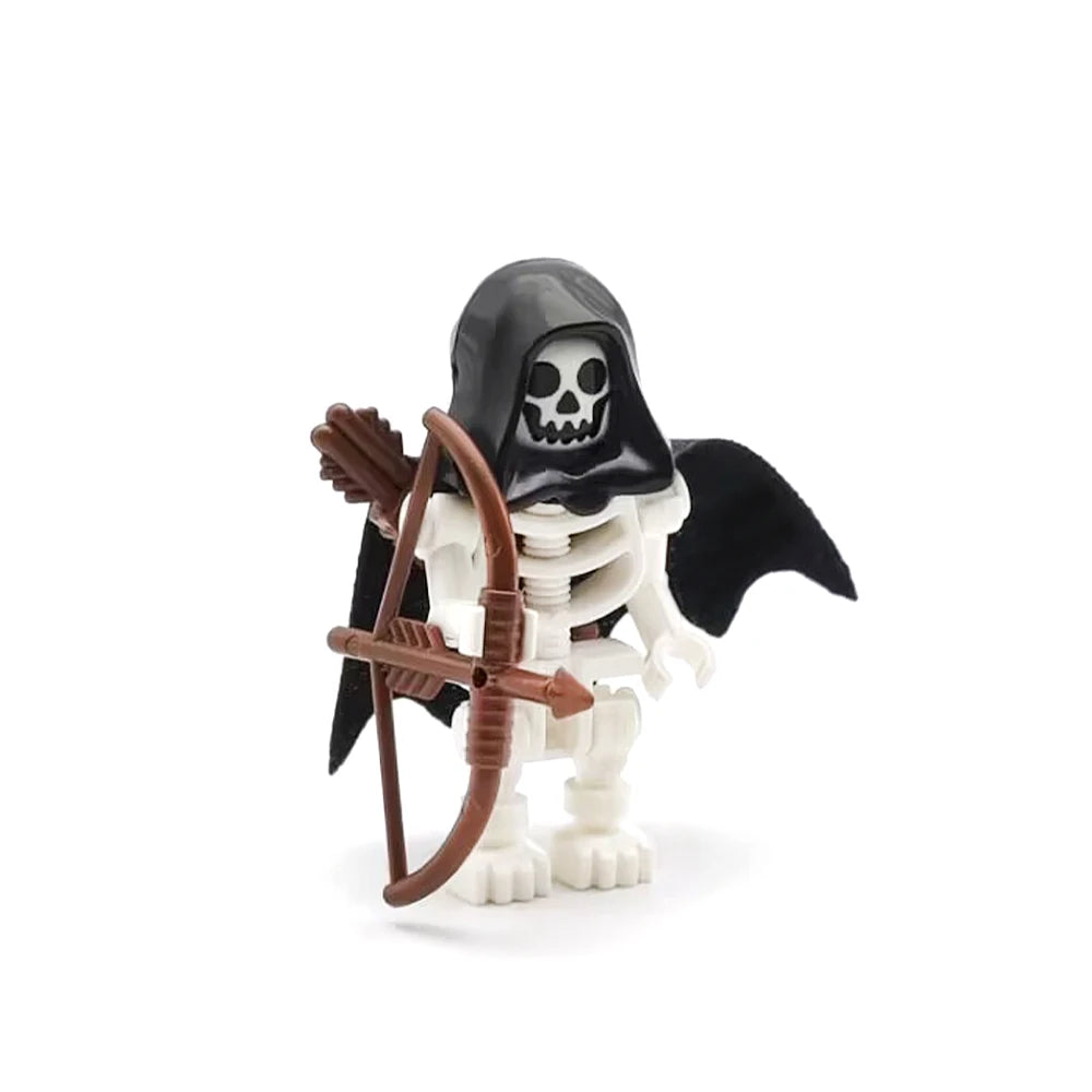 MOC Halloween Skeleton Army Mini Doll Building Blocks DIY Assembled Building Blocks Character Doll Skeleton Horse Ornaments Toy