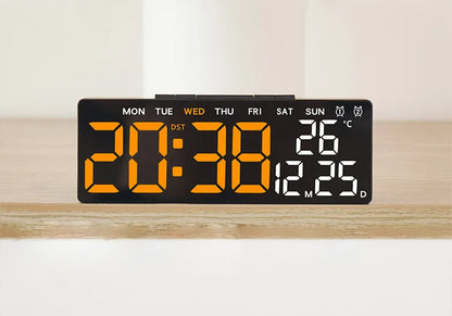 Digital LED Alarm Clock with Adjustable Brightness and Temperature Display - Smarsty