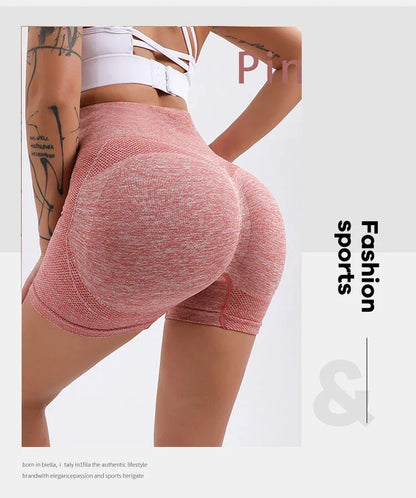 CZGUKE Women High Waist Workout Shorts Butt Lifting Tummy Control Ruched Booty Smile Yoga Short Pant - Smarsty
