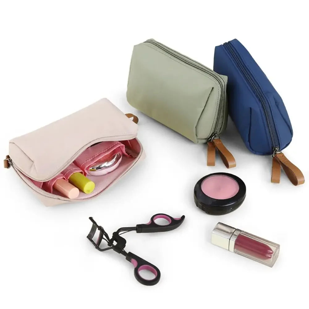 Portable Cosmetic Bag With Coin Pouch And Organizer - Smarsty