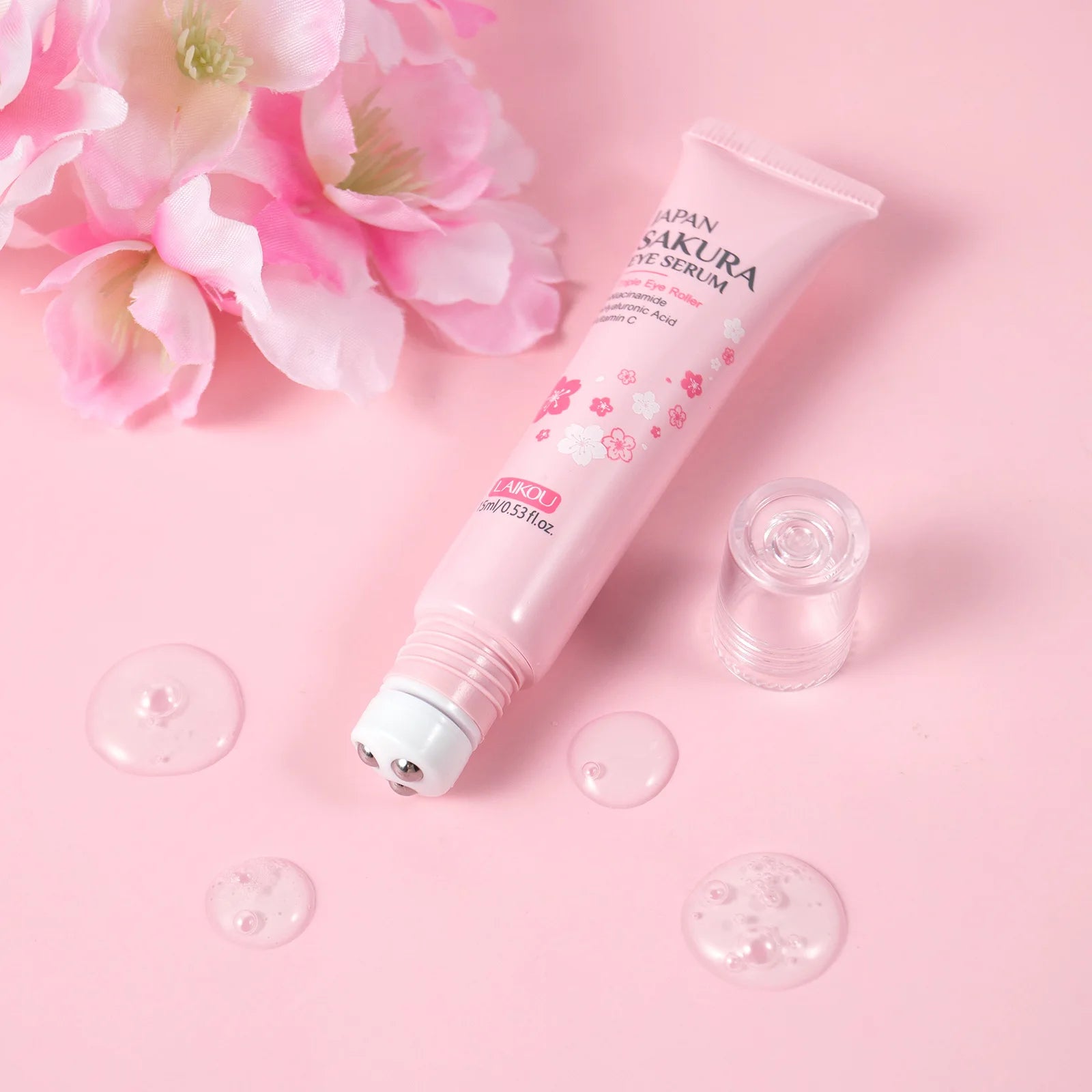 LAIKOU Sakura Eye Serum Roller for Dark Circles - Smarsty