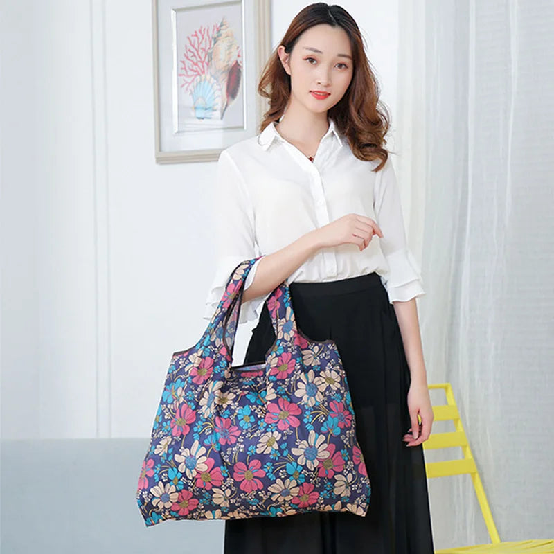 Versatile Folding Canvas Shopping Bag With Large Capacity - Smarsty